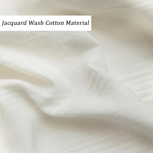 Miniatura 6 de BESTDESIL Funda de edredón azul claro, funda de edredón de algodón lavado Queen, juego de ropa de cama cómodo para todas las estaciones, juego de