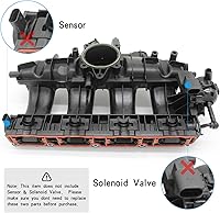 Vista 2 de Colector de admisión superior sin válvula solenoide y sensor Compatible con determinados motores de gasolina de 2.0L Audi A3/Q3/TT, VW VOLKSWAGEN