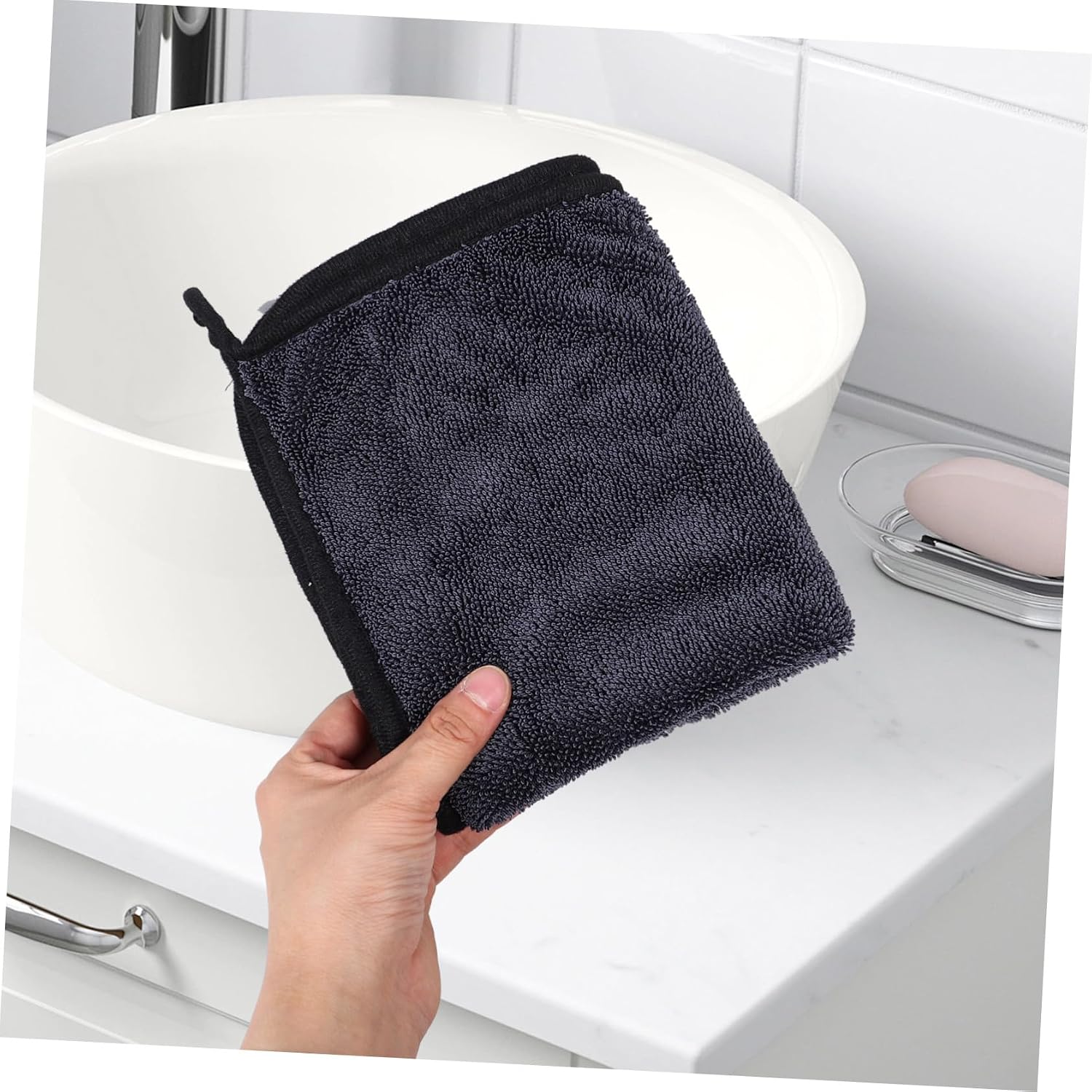 NOLITOY 2Pcs High Absorbency Car Cleaning Cloths Quick Drying Microfiber Towels for Windows Glass Durable Gentle Car Detailing Cloths Grey