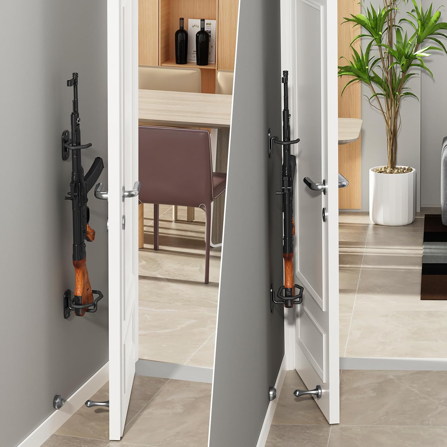 Gun Rack for Wall, Version Parallel to The Wall