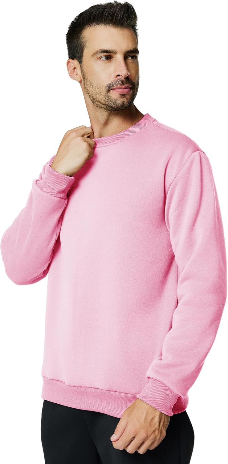Men's Crewneck Sweatshirt Casual Long Sleeve Sweat Shirts Athletic Fleece Basic Pullover Shirts - Image 2