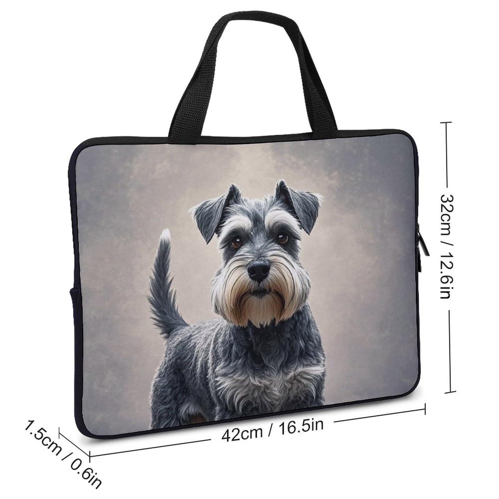 Schnauzer Housse de protection pour ordinateur portable de 17 pouces pour ordinateur portable ou tablette