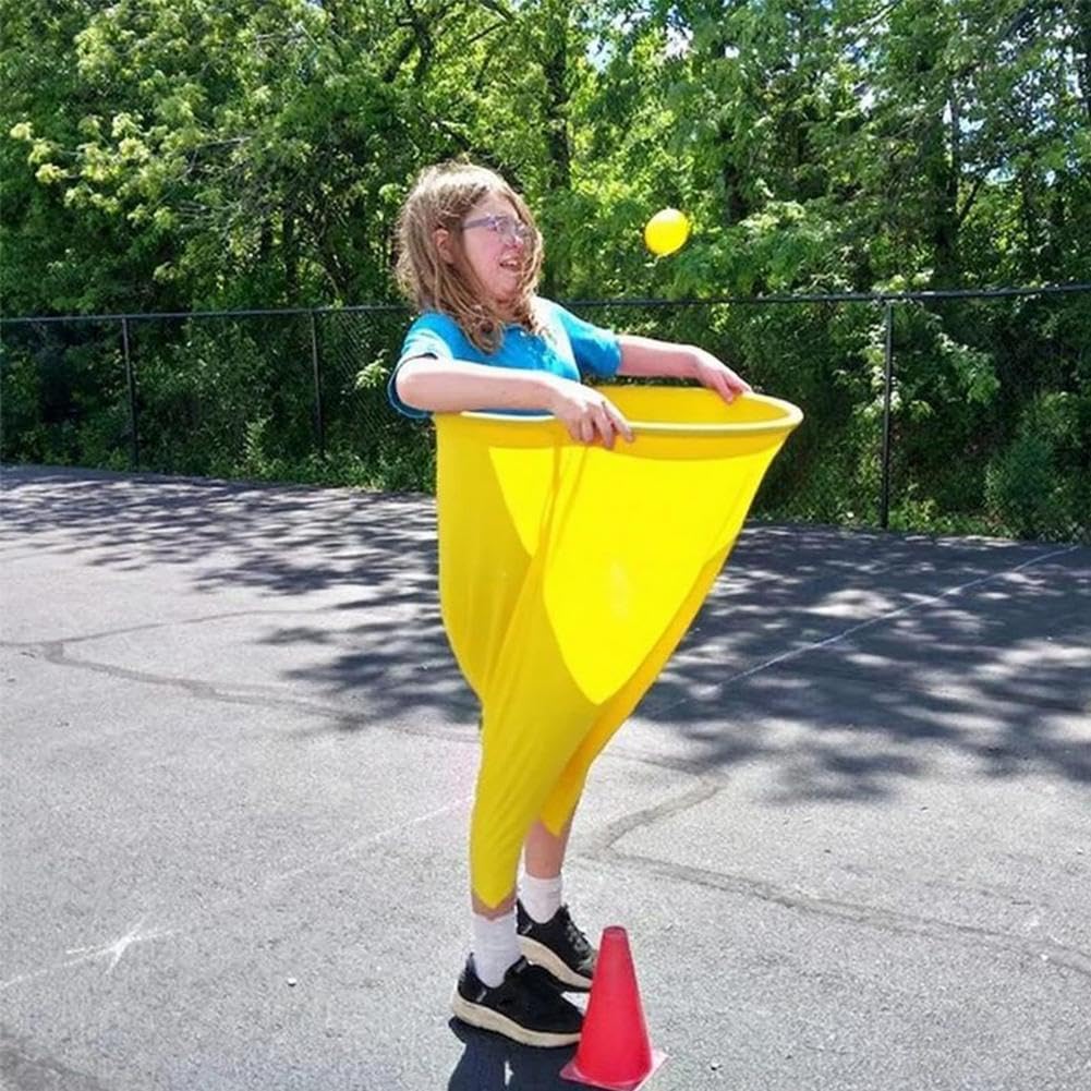 Granny Pants Gioco da cortile, pantaloni da gioco all'aperto con 2 palline rimbalzanti, divertenti pantaloni giganti elastici per nonna, giochi all'aperto per riunioni di famiglia per adulti