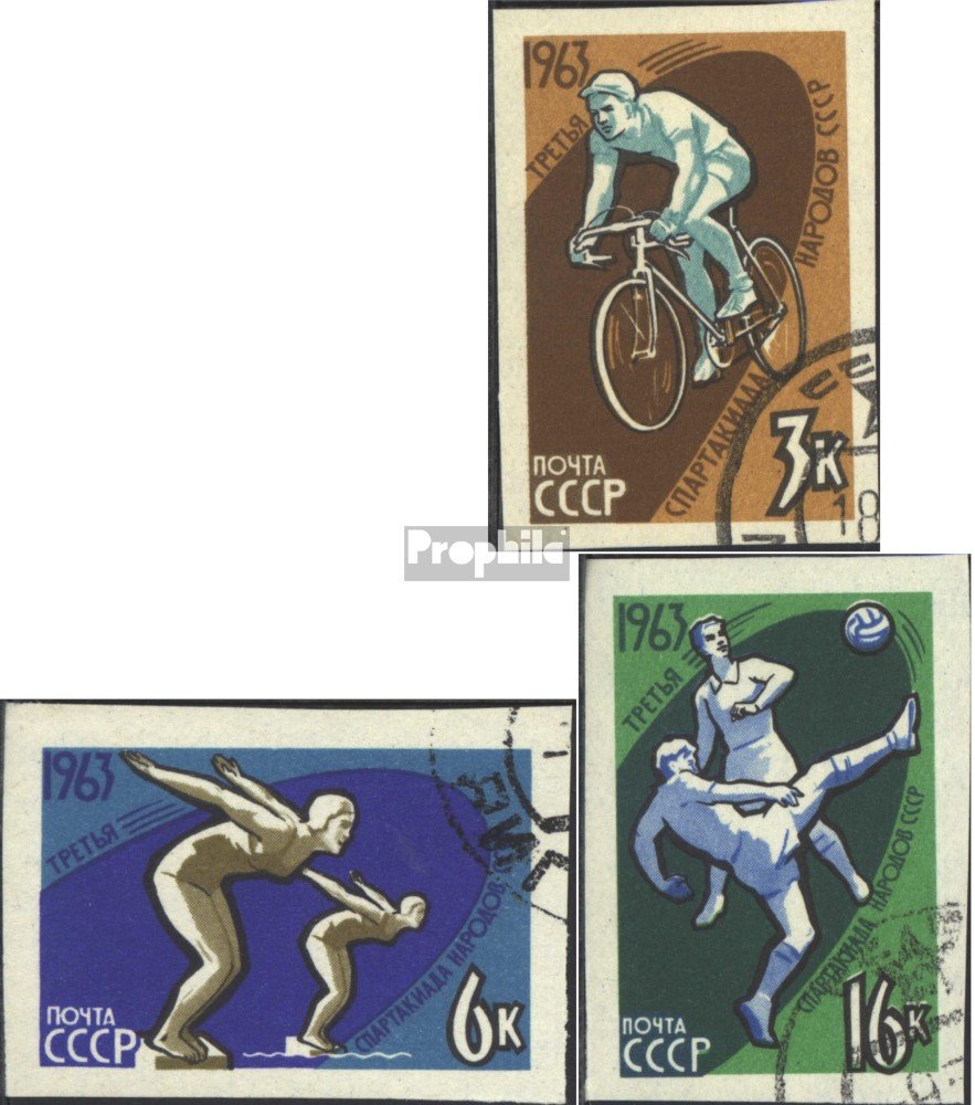 Timbre Union Soviétique 1963 – 3e Spartakiade – Série 2773A-2777A – Neuf Avec Gomme Originale MNH – Collection Philatélie