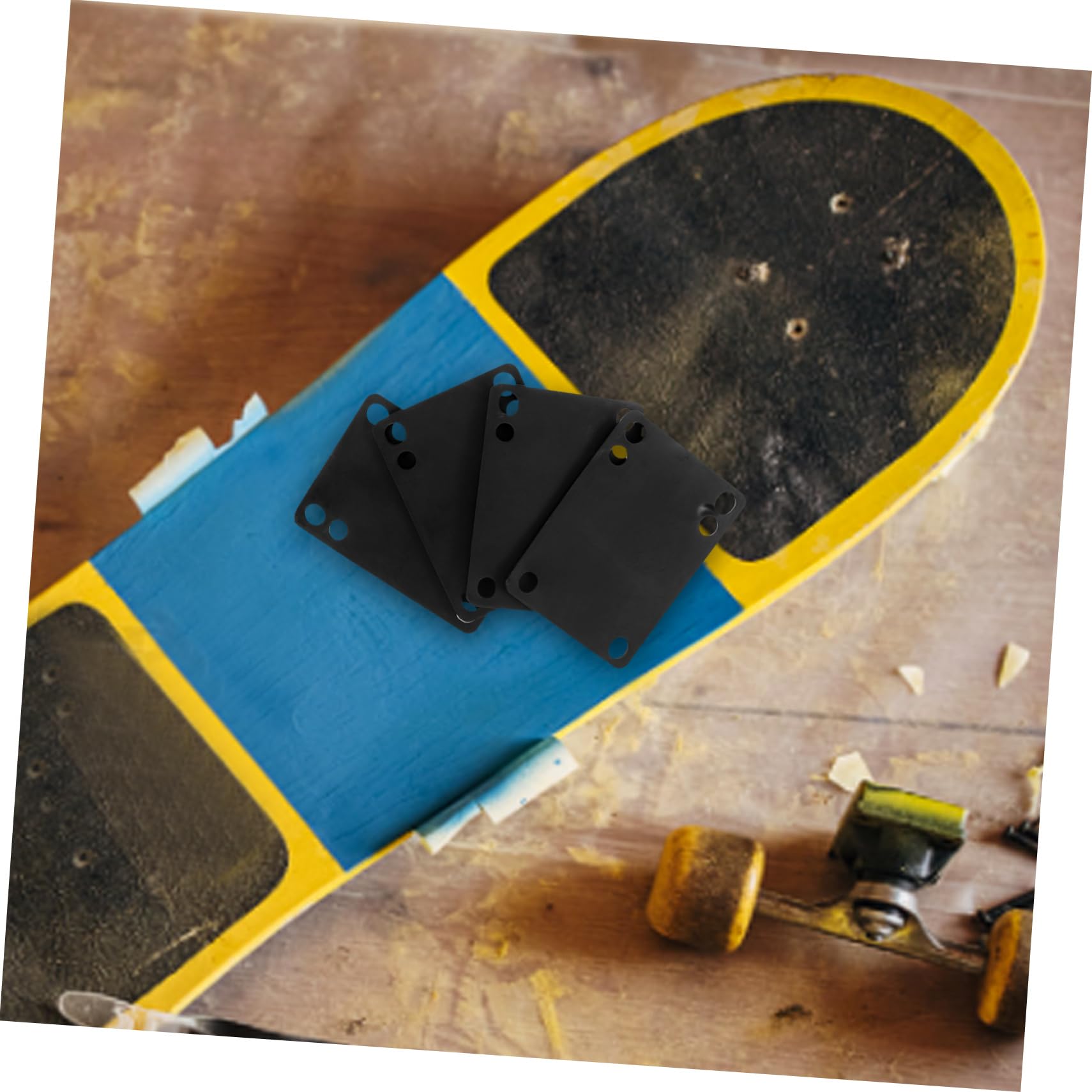 VANZACK Skateboard Accessories 4 Pack Riser Pads Shockproof Skateboard Bushings Pads for