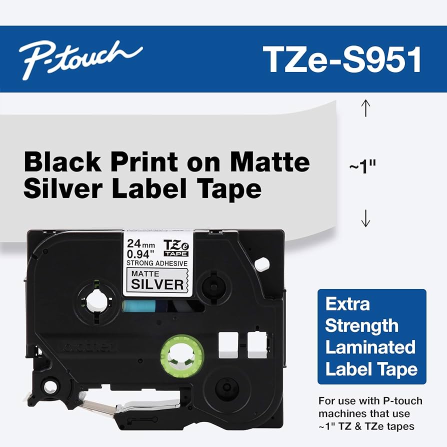 TAページ Amazon.com: Brother Genuine P-touch TZE-S951 Tape, 1