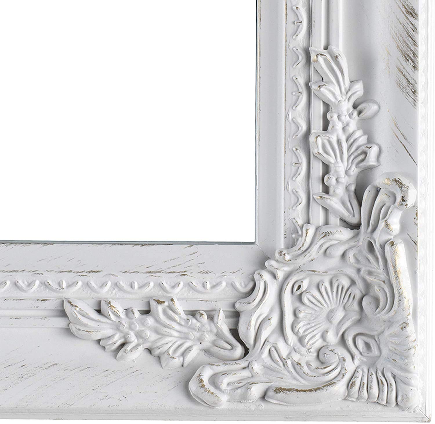 Montemaggi Specchio da Terra con inclinazione Regolabile in Legno Bianco Opaco 40X4X160 cm