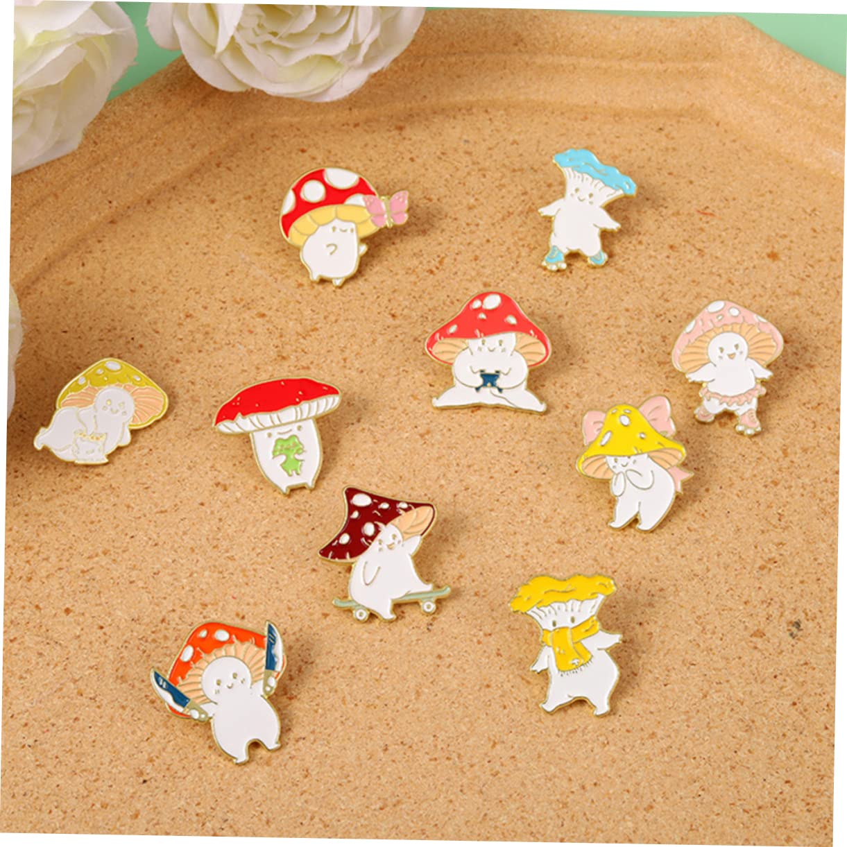 SOIMISS 40stücke Teiliges Bunte Pilz Broschen Für Damen Cartoon Pilz Anstecker Als Modisches Accessoire Für Kleidung Taschen Und Hüte Kreatives Design Mit Praktischer Befestigung Und