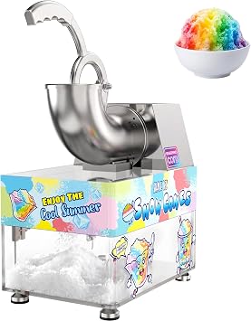 Snow Cone Machine - Electric Ice Shaver for Home, Fast Ice Crusher with Stainless Steel Blades,Easy One-Button Operation,Perfect for Kids,Parties and Summer Drinks