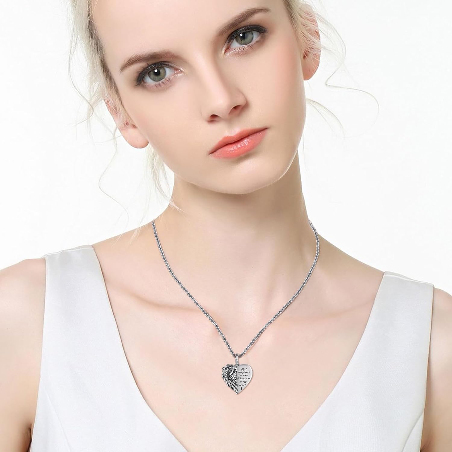 Urn Necklaces for Ashes 925 Sterling Silver Breast Cancer/Father Daughter/Cactus/Ocra Pendant Necklace Cremation Memorial Keepsake Jewelry for Ashes of Loved Ones for Women - Image 3