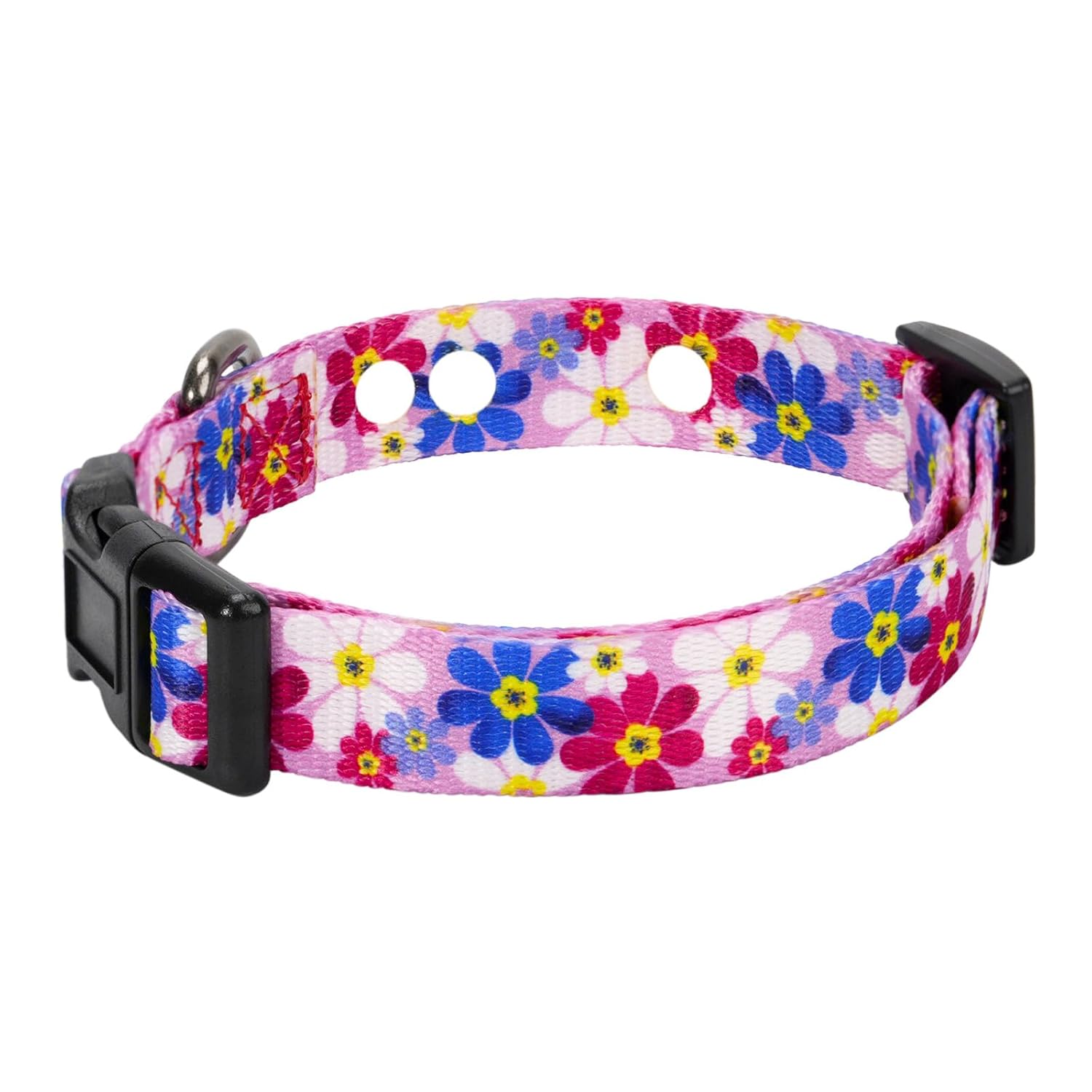 Rhea Rose Replacement Collar for Shock Collar E-Collar Replacement Strap Pink Flowers Medium