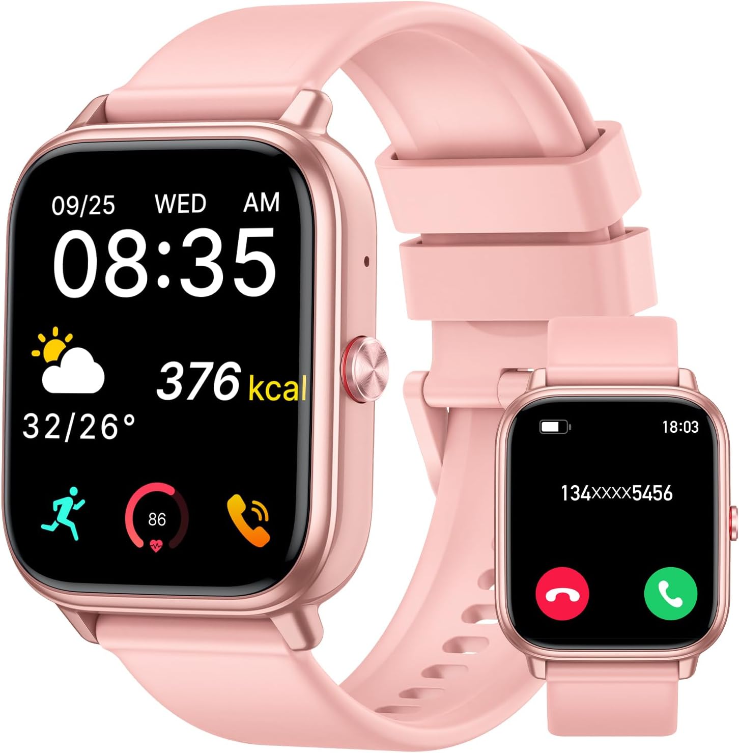 Smart Watches for Women, 20 Days Battery Smart Watch Answer Dial Call Smartwatch 1.83" Fitness Trackers with Heart Rate/Sleep/Fitness Monitor IP68 Waterproof Activity Tracker for Android iOS Watch