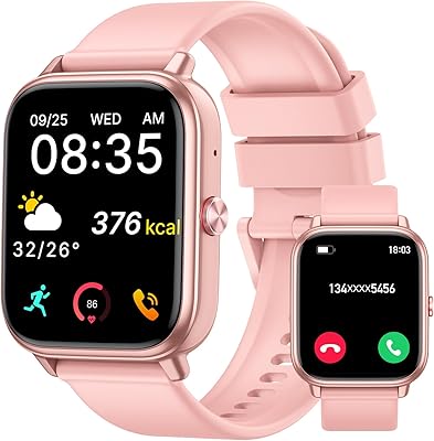 💎 73% MEGA DEAL! Smart Watches for Women, 20 Days Battery Smart Watch Answer Dial Call Smartwatch 1.83″ Fitness Trackers with Heart Rate/Sleep/Fitness Monitor IP68 Waterproof Activity Tracker for Android iOS Watch