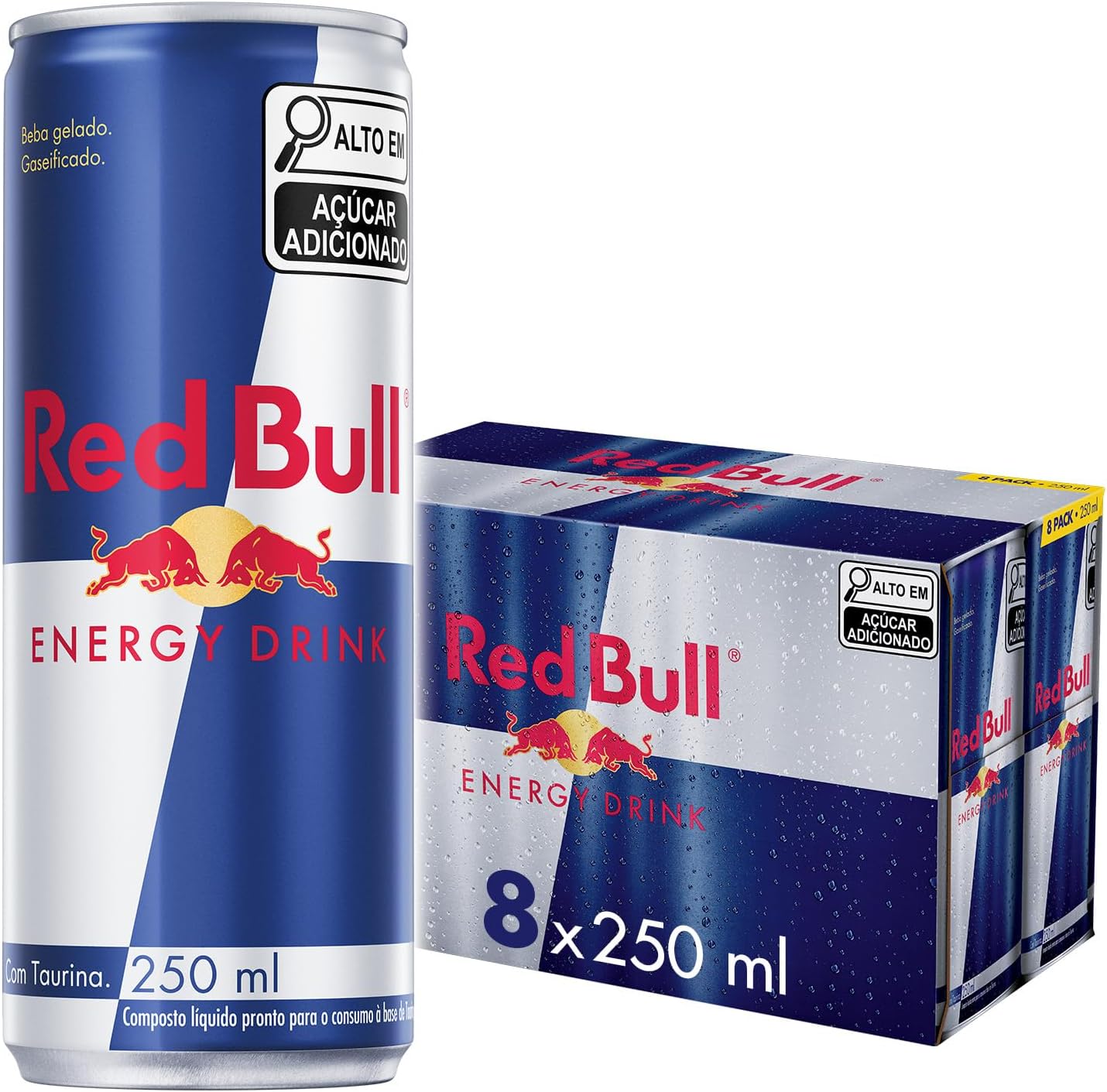 Red Bull Energético, Energy Drink, 250ml, 8 latas