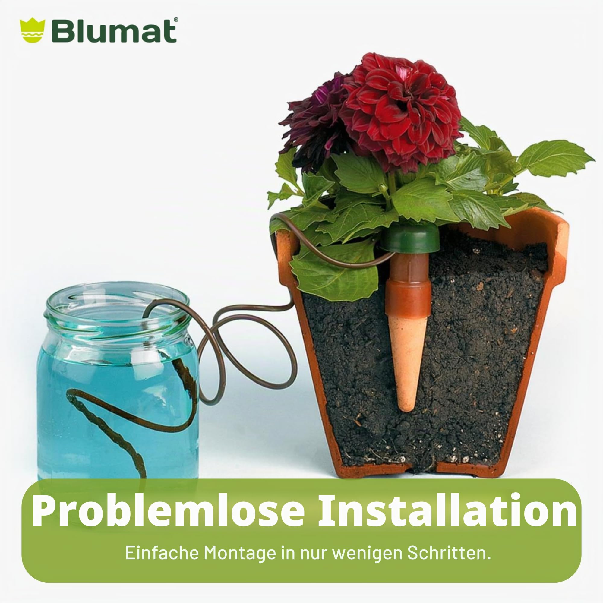 Blumat XL klassische Pflanzenbewässerungsstäbe | für den täglichen Gebrauch zu Hause oder im Urlaub | Wasserspikes für Pflanzen im Innen- oder Außenbereich | automatische Tropfbewässerung (4 Stück XL)