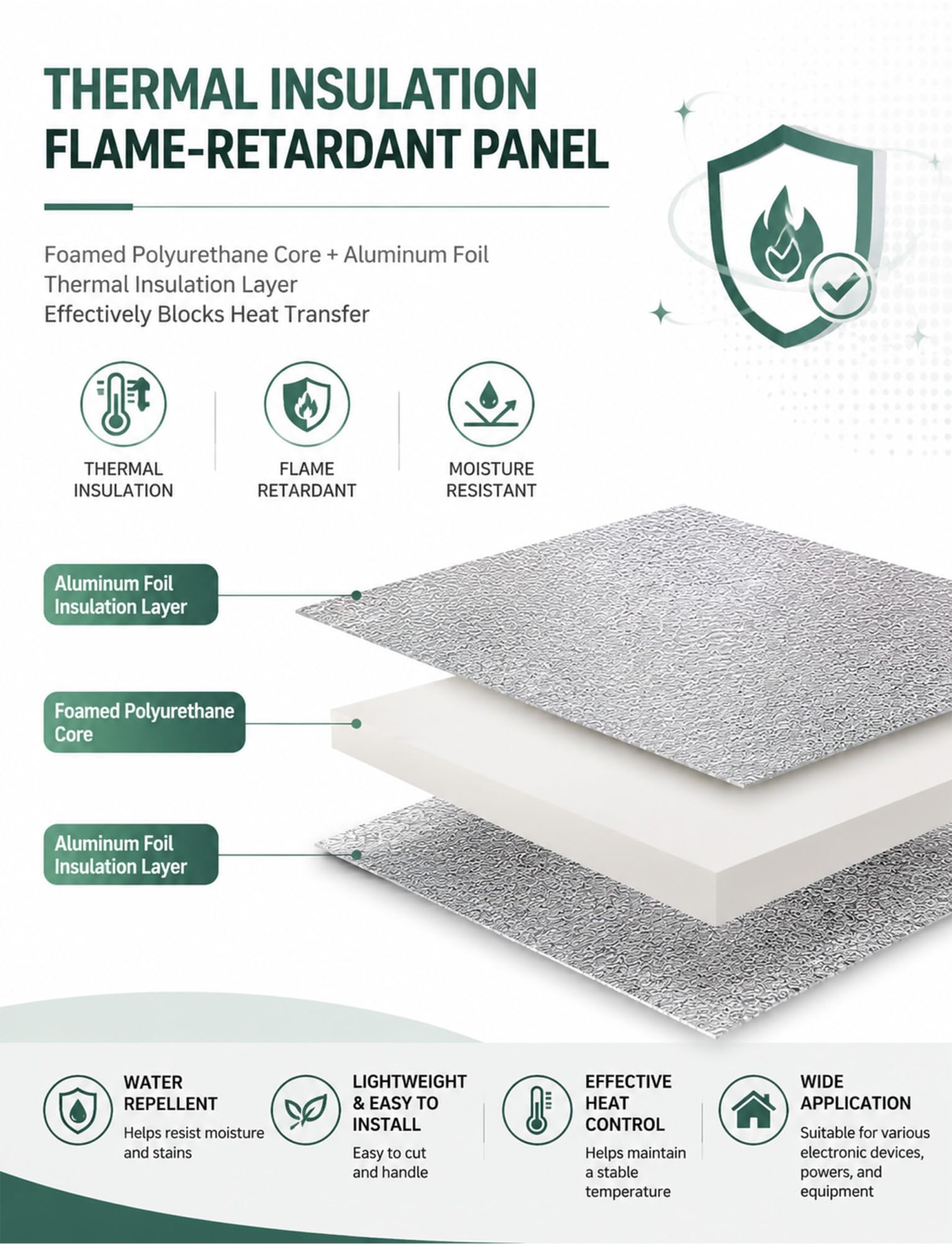 Pannello scudo termico ignifugo in foglio di alluminio, pannello isolante termico magnetico autoadesivo, paraschizzi for stufa resistente alle alte temperature(Magnetic,11.81x15.75 in)