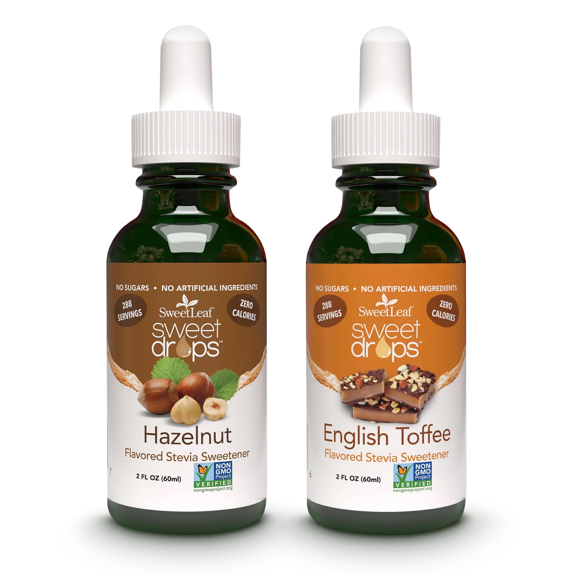 Sweet Drops- Flavored Stevia Liquid Sweetener, Organic Stevia Extract, Zero Calorie, Gluten Free, Keto Friendly, Non GMO, Natural Flavor, Sugar Alternative- Variety Pack, 2 Fl Oz (Pack of 2)