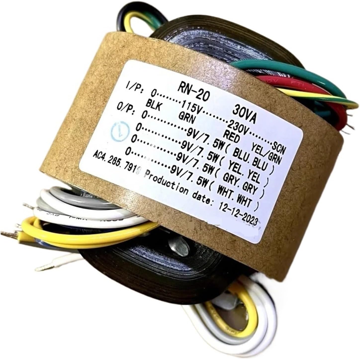 R-Type Transformer 115V 230V 30W R-Core Transformer 4X 9V for Audio Amplifier R Core