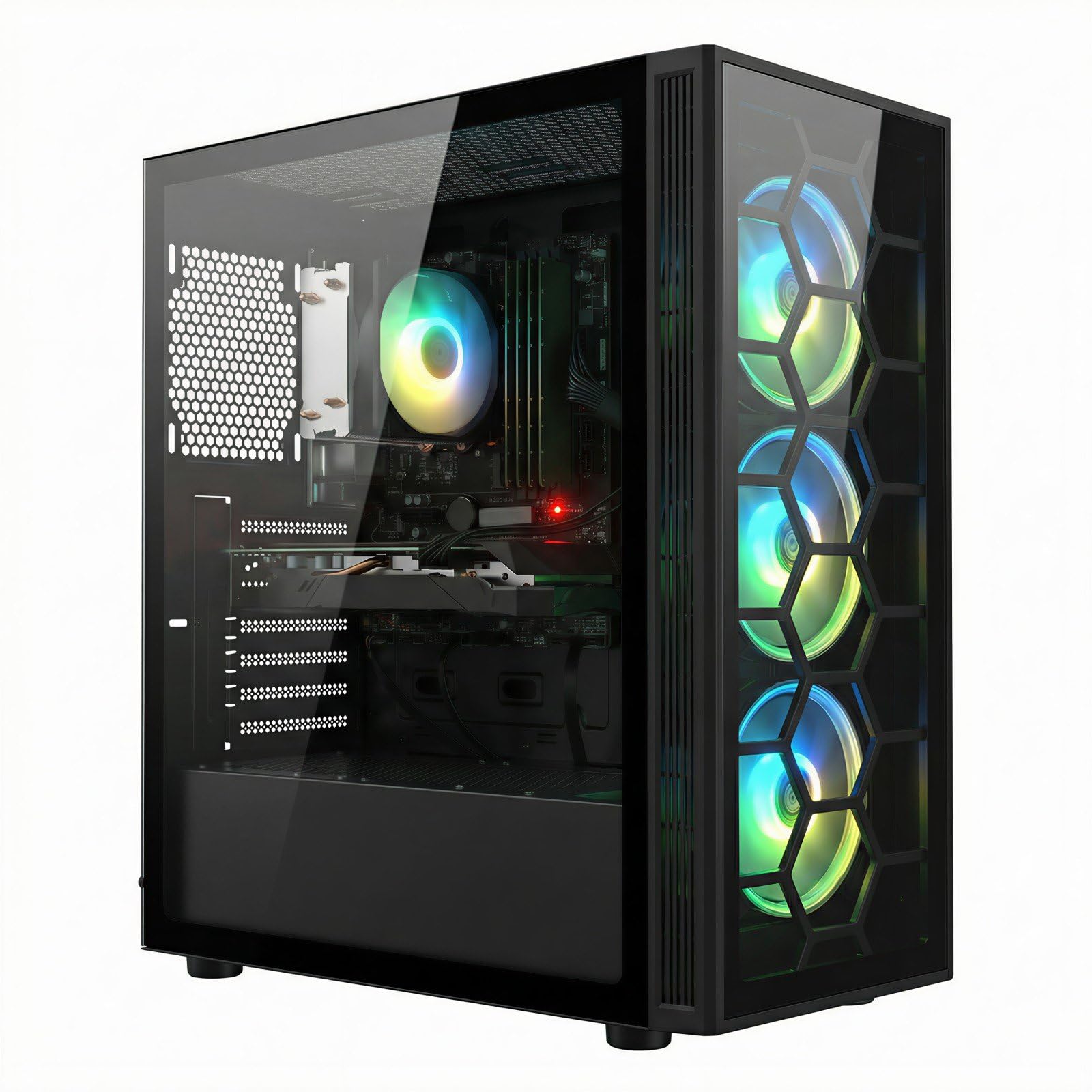 STGSivir PC Gaming, Ryzen 7 5700X, RTX 3060 12G, 16G DDR4, 1T SSD | Ordenador Gaming para Streaming, Edición de Video, Tareas, hasta 4.6 GHz, WiFi 6, BT 5.0, 4K,HDMI,DP, Win11 Pro, ARGB