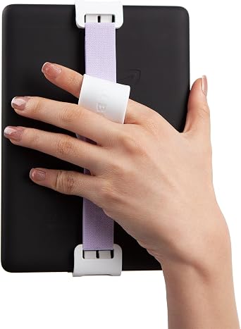 WiLLBee CLIPON Finger Pad for eBook Reader Cell Phone Strap Grip Hand Holder Purple, for 6-6.2 inch Device