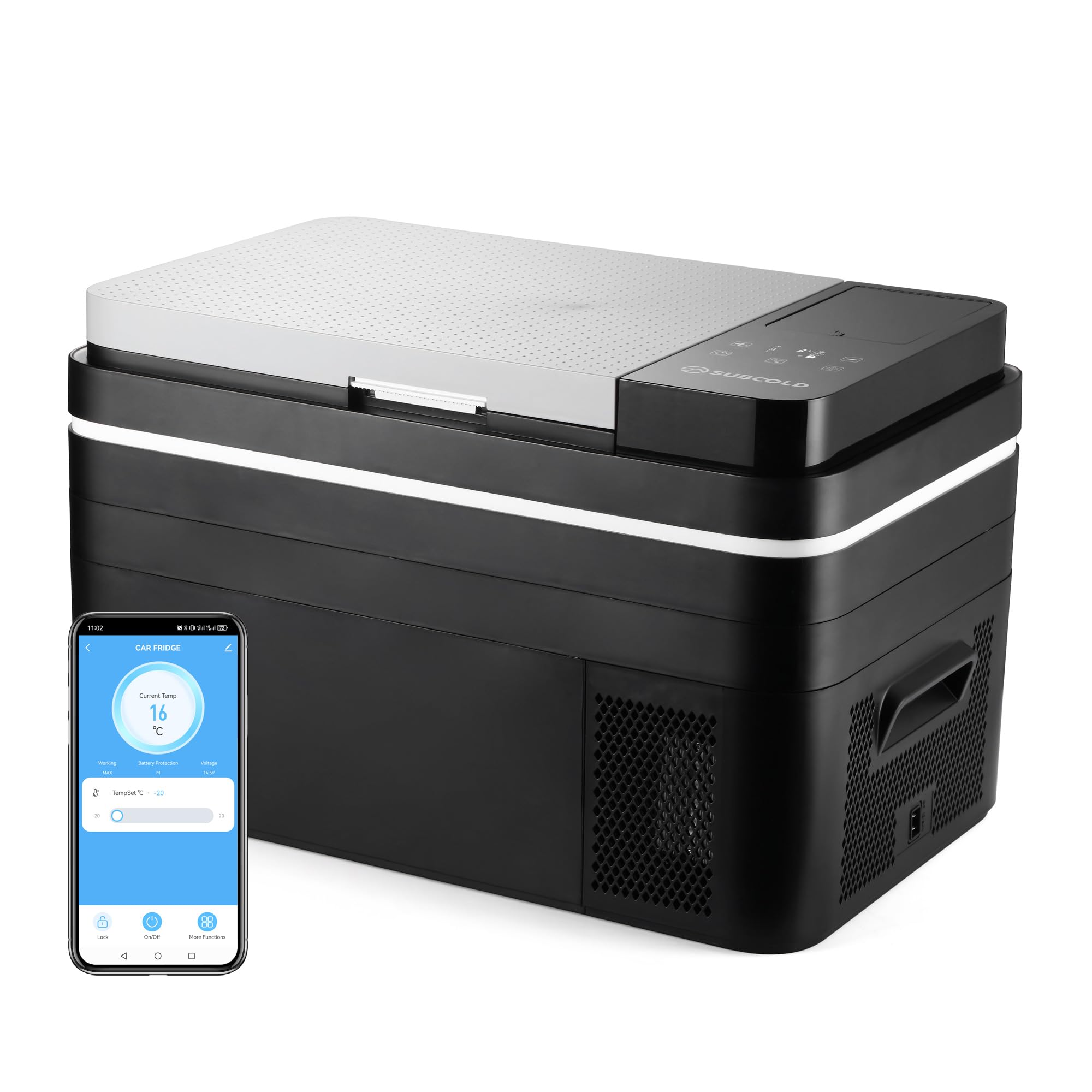 Subcold Roam30 Portable Car Fridge Freezer 30L – 12V/24V/240V Compressor Cooler with App Control, Eco/Max Modes, Battery Protection, Low Noise 44dB – for Cars, Camping, Road Trips & Off-Grid Use