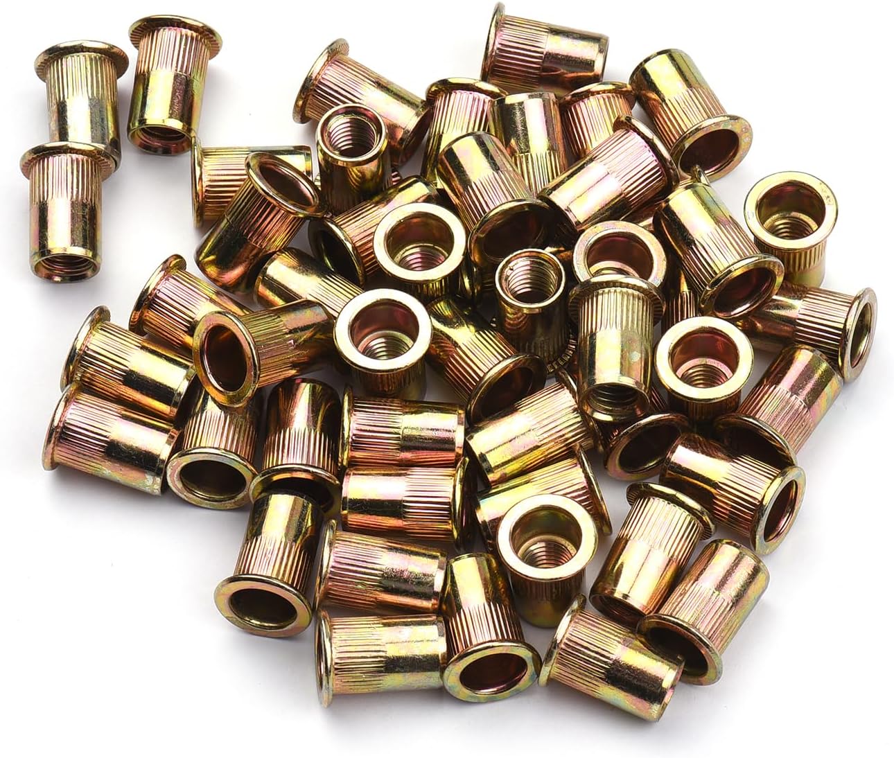 Kit de 50 Tuercas Remaches de Acero Inoxidable Zincado M8