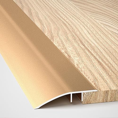 Miniatura 9 de Tira de umbral de transición de piso, 35 pulgadas por 1.693 in, borde de puerta de aluminio, reductor de umbrales de alfombra a azulejo (color  D)