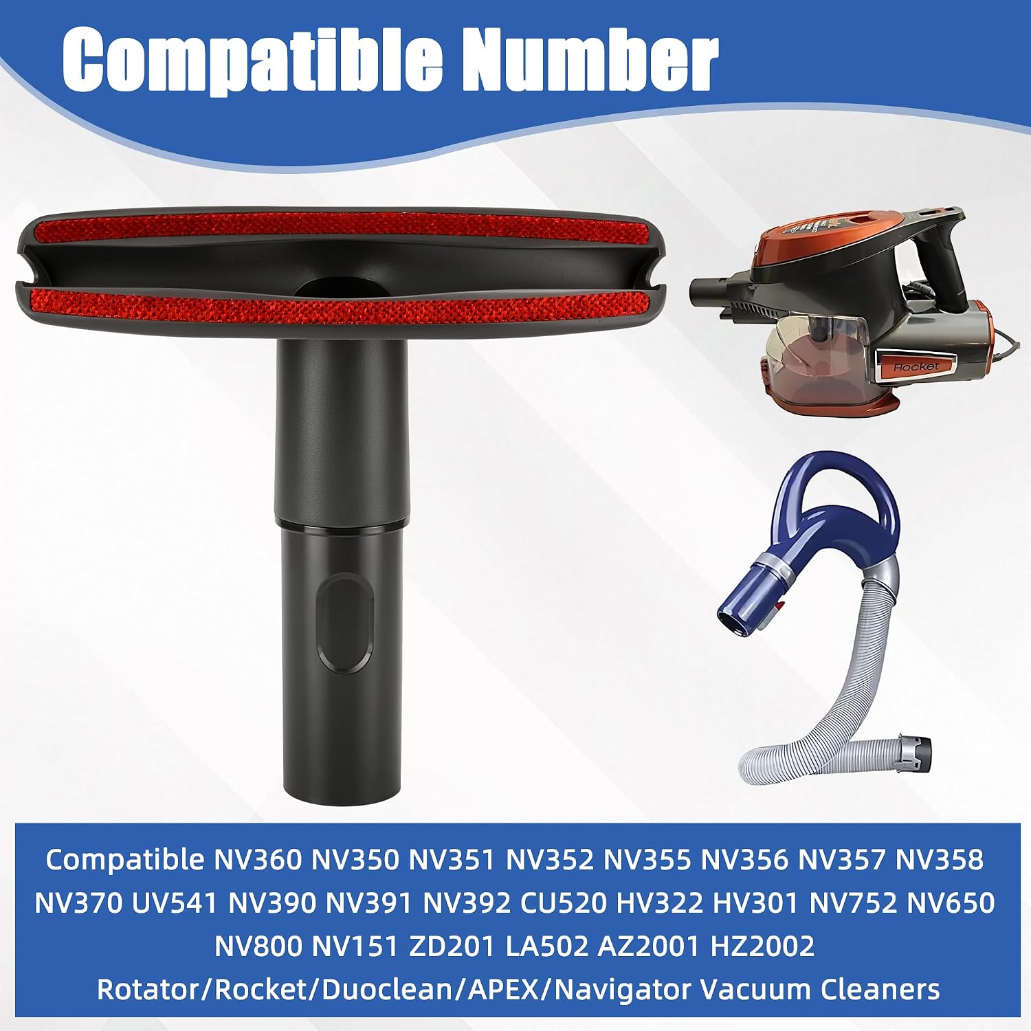 Vacuum Cleaner Mattress Brush Attachment Compatible with Shark Vacuum Navigator Lift Away NV350 NV351 NV352 NV356E NV360 UV440 UV540 HV300 HV301 HV322 HV371 HV372 Cleaning Brush Tools Accessories image 4