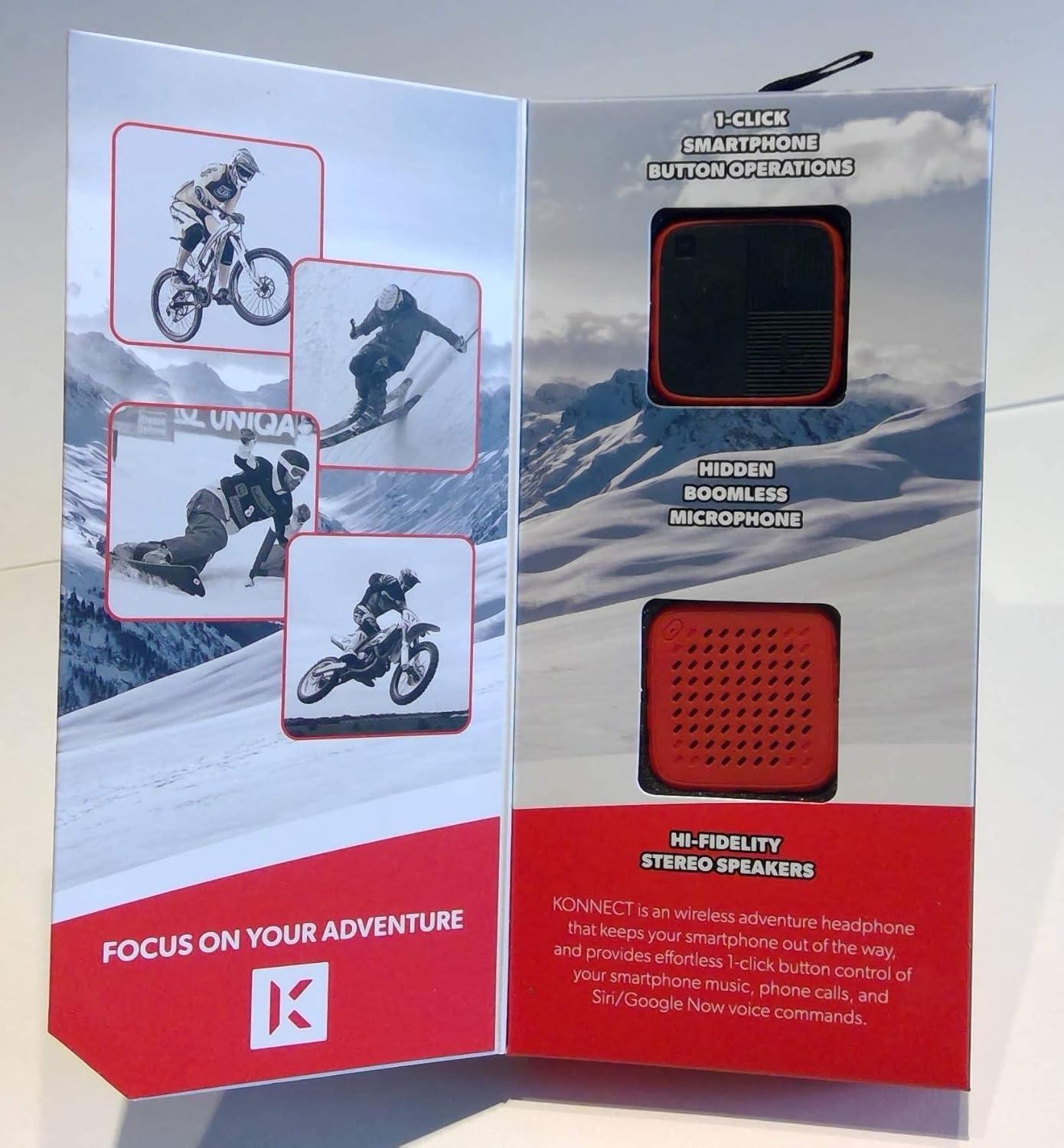 KONNECT Wireless in-Helmet Adventure Headphone + 3BR Button Remote