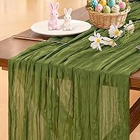 Vista 44 de Socomi - Camino de mesa de gasa, estilo bohemio y rústico, para primavera, Pascua, bodas, fiestas, baby showers, Halloween y decoración del hogar