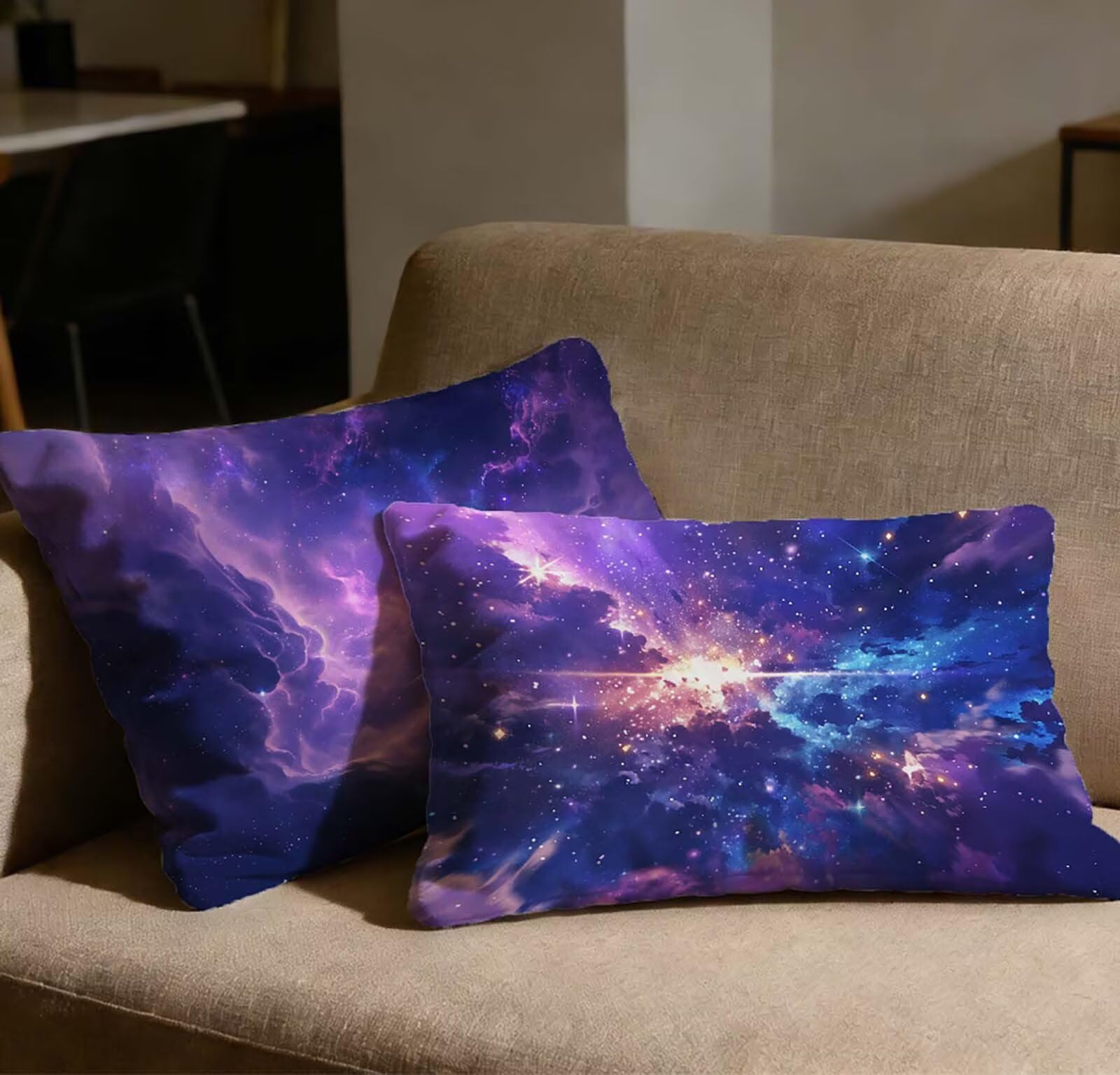 Taie d'oreiller velours violet 70x90 cm au toucher soyeux et finitions invisibles haut de gamme