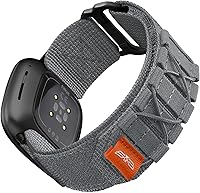 Vista 12 de Bandletic Bandas tácticas resistentes compatibles con Fitbit Versa 4 bandas/Versa 3/Sense 2/Sense, correas deportivas de nailon militar suave