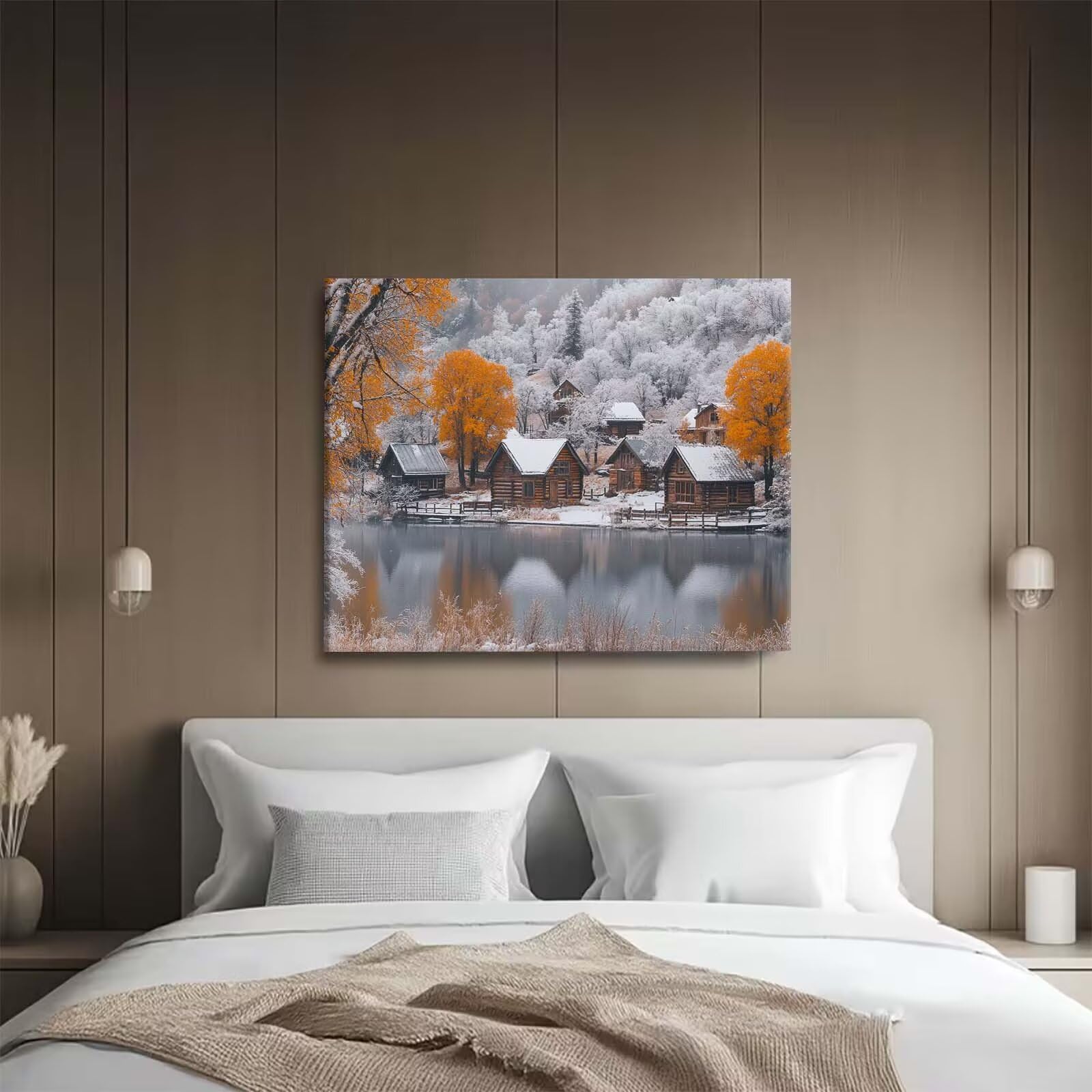 hiver Peinture Numero Adulte, Avec Pinceau and Acrylique - 80x100cm j0-551