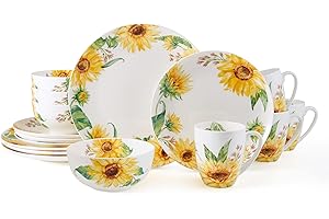 Mikasa Sunflower Bone China 16 Piece Dinnerware Set
