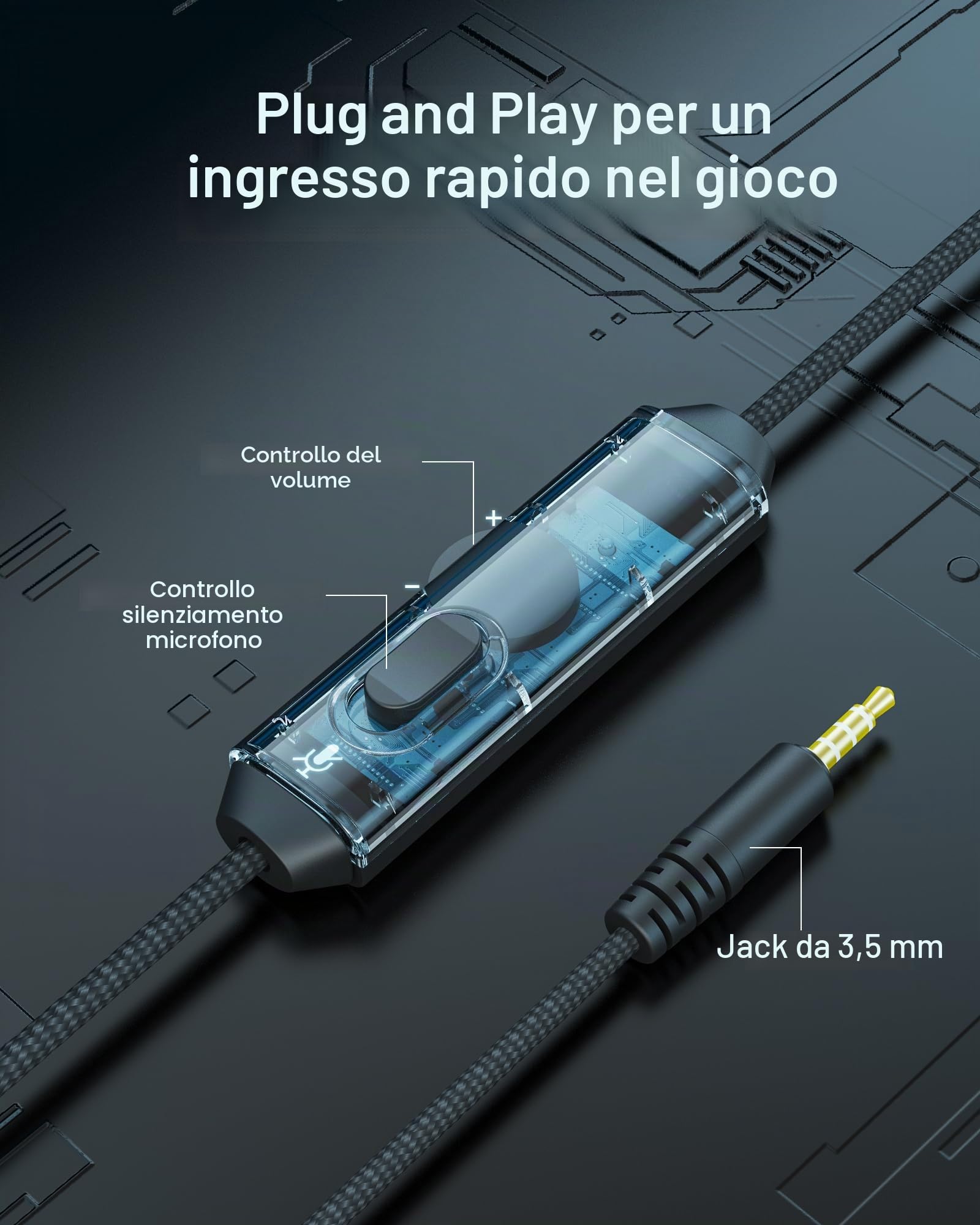 NUBWO Cuffie Gaming per PS4, PS5, PC, Xboxone, Cuffie con Microfono Over-Ear con Cancellazione del Rumore per Computer Portatili NS Games - Blue