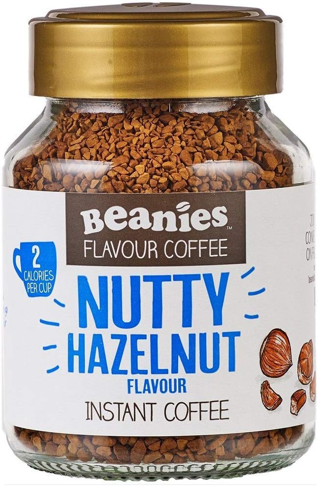 Beanies Nutty Hazelnut Flavour Instant Coffee 50g (Pack of 3)
