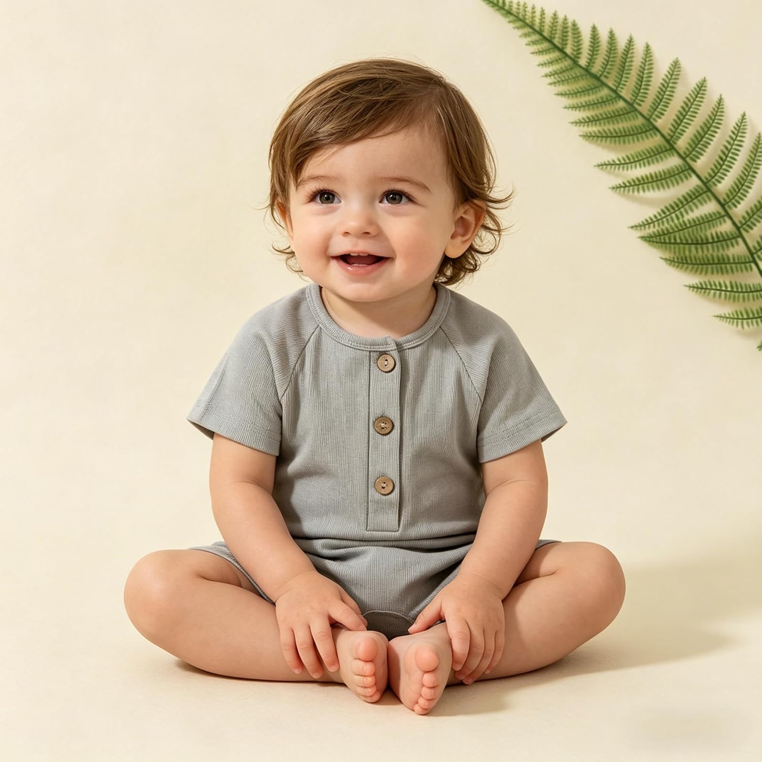 Baby Boys Girls 2 Pack Romper Jumpsuits Short Sleeve One Piece Clothes Sets