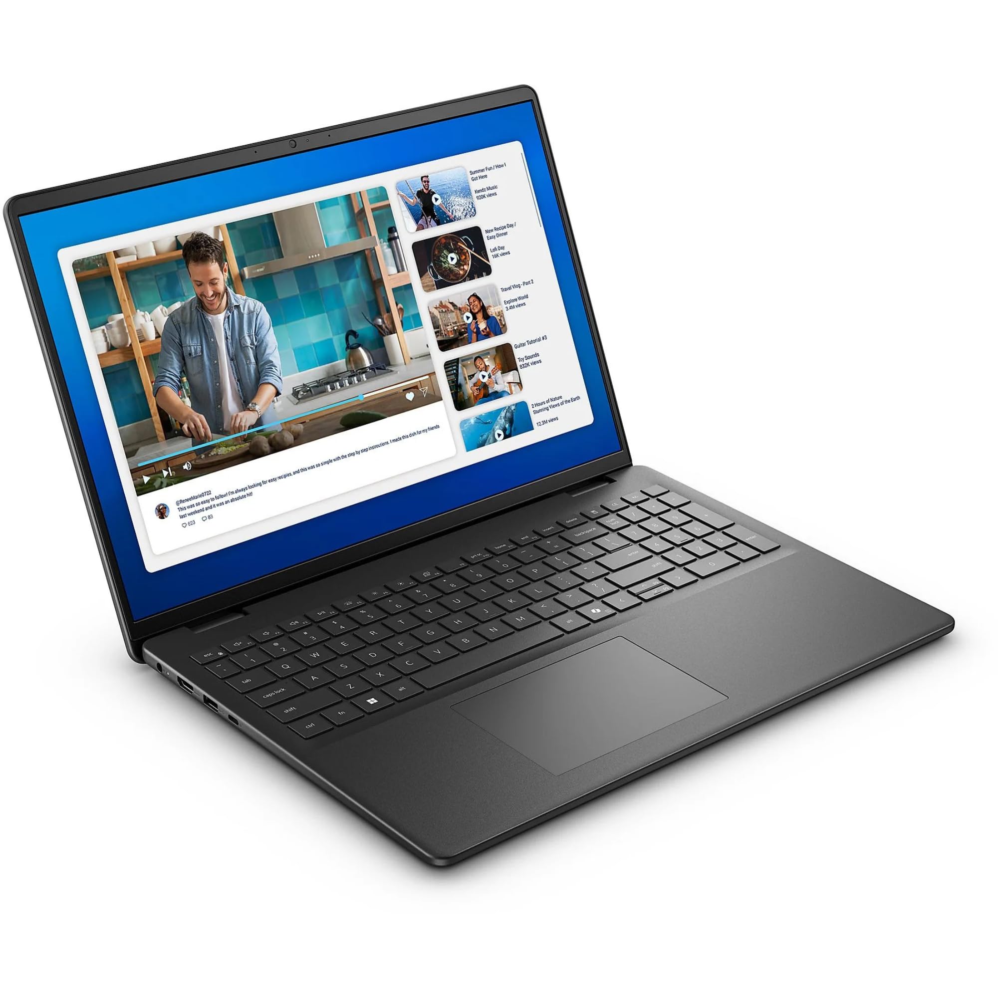DELL - Pc Portatile Display 16" FHD - Processore Intel Core 7-150U 10 Core 1.2Ghz - Ram 16GB DDR5, 1000 GB SSD - Wi-Fi 6 - Notebook con Windows 11 Pro