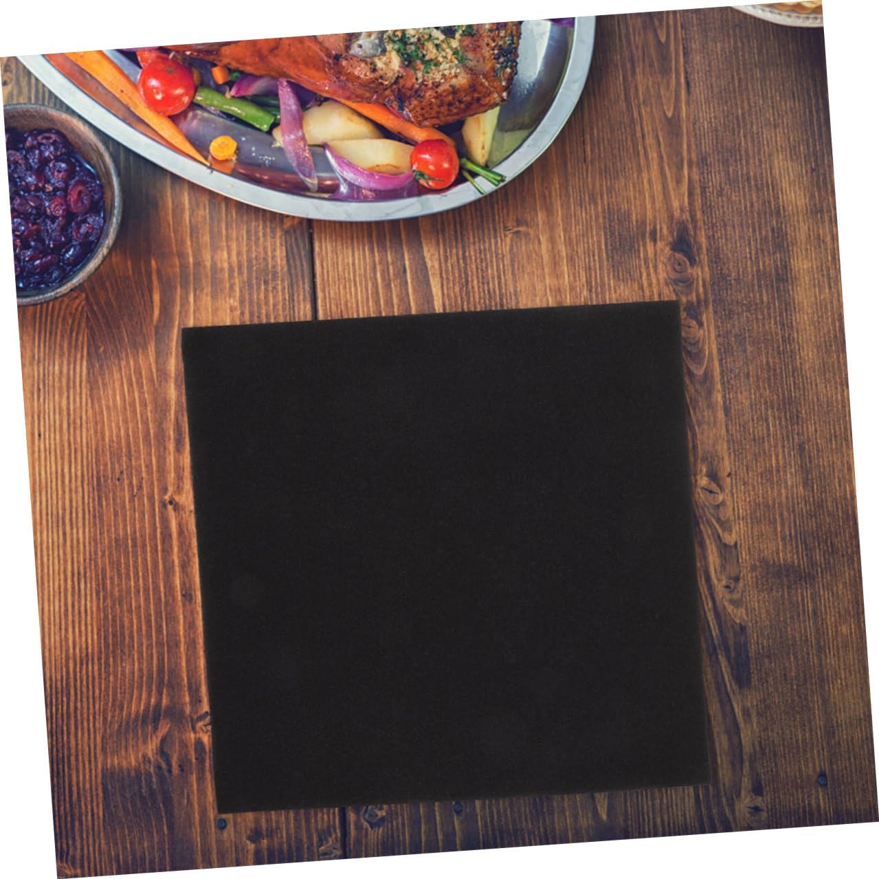 BESPORTBLE Disposable Paper Napkins Thick Soft Black 40x40cm Hotel Wedding Party Table Napkins Household 100pcs (2 Packs)