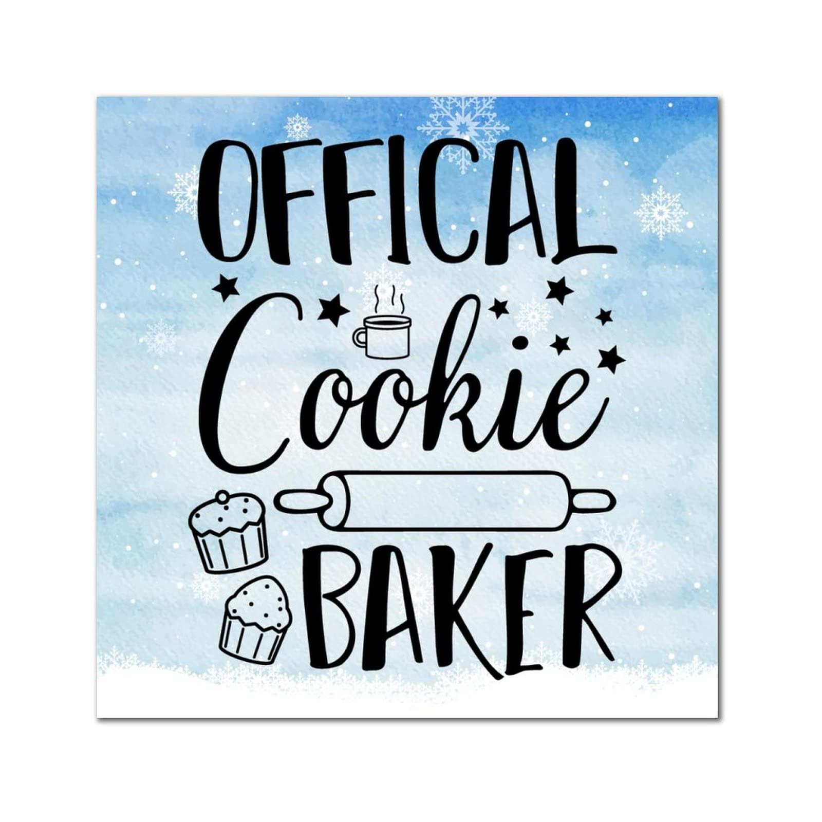 Panneau en bois Cookie Baker pour une décoration de cuisine chaleureuse