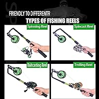 Vista 3 de Bobinadora de línea de pesca, enrollador de línea ajustable, sin torsión de línea, portátil para lanzar y girar y carrete de arrastre