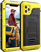 Vista 20 de Mitywah Funda impermeable para iPhone 11, resistente y duradera, de metal, protección de pantalla integrada, impermeable, a prueba de golpes, a Negro