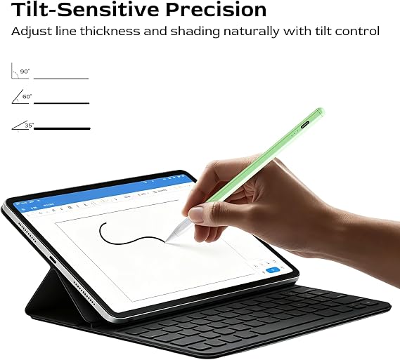 Magnetic Stylus Pen for iPad 2018-2026, 3X Fast Charge iPad Pencil with Tilt Sensitivity & Palm Rejection, Apple Pencil Alternative, Pixel Precision for iPad A16/11/10 Air Pro Mini, USB-C