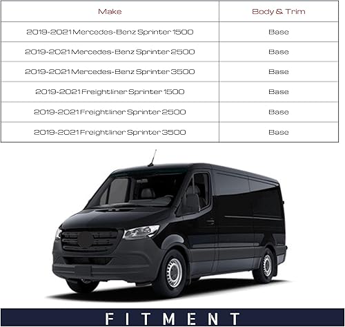 Miniatura 8 de Spieg Espejo lateral del conductor de repuesto para Freightliner Mercedes Sprinter 2019 - 2022 con calefacción eléctrica plegable con monitoreo de