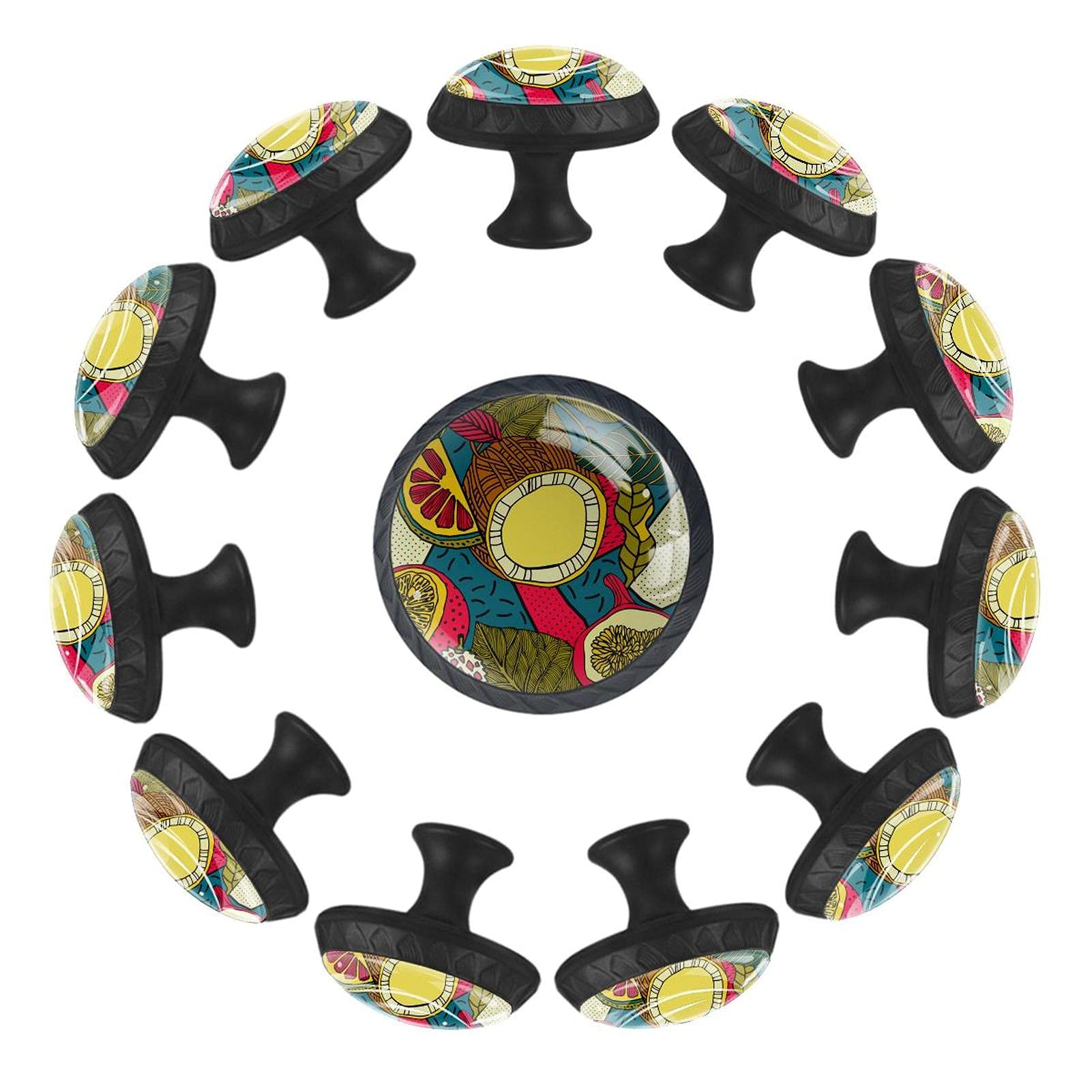Boutons de tiroir pour crèche et salle de jeux au style tropical coloré
