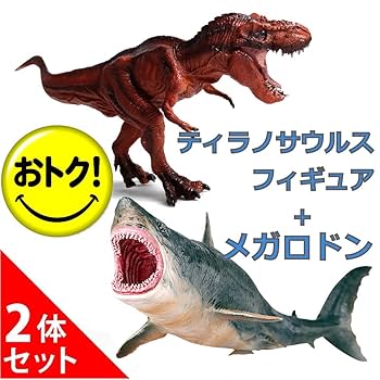 メガロドン　アクションフィギュア　ティラノサウルス付き メガロドン アクションフィギュア ティラノサウルス付き - メルカリ