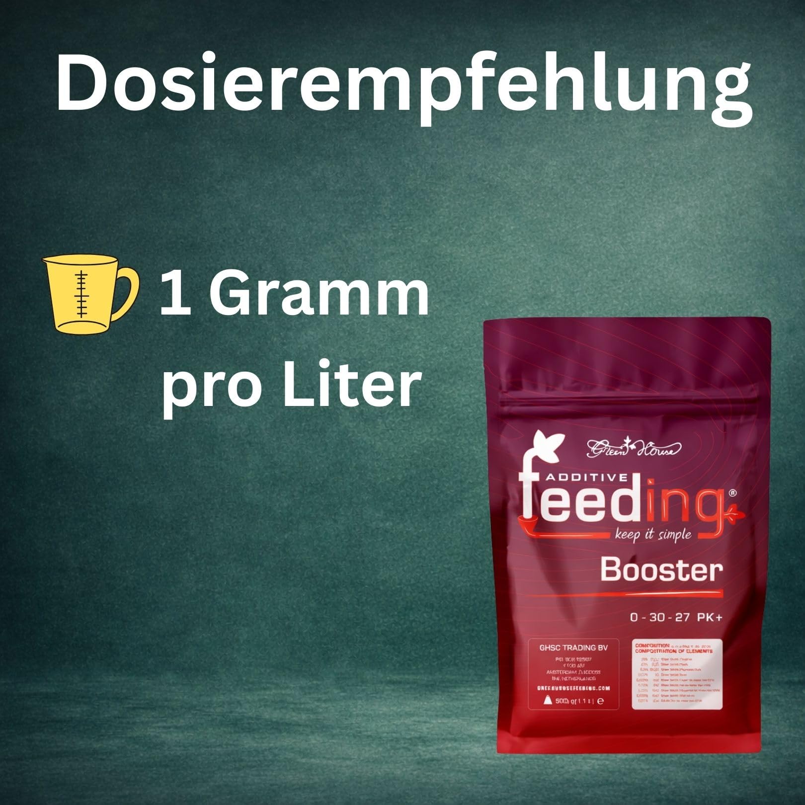 Weedness Green House Feeding Feeding Booster 2,5 Kg - NPK Dünger Grow Anbau Indoor Erde Flüssigdünger Organischer Bio