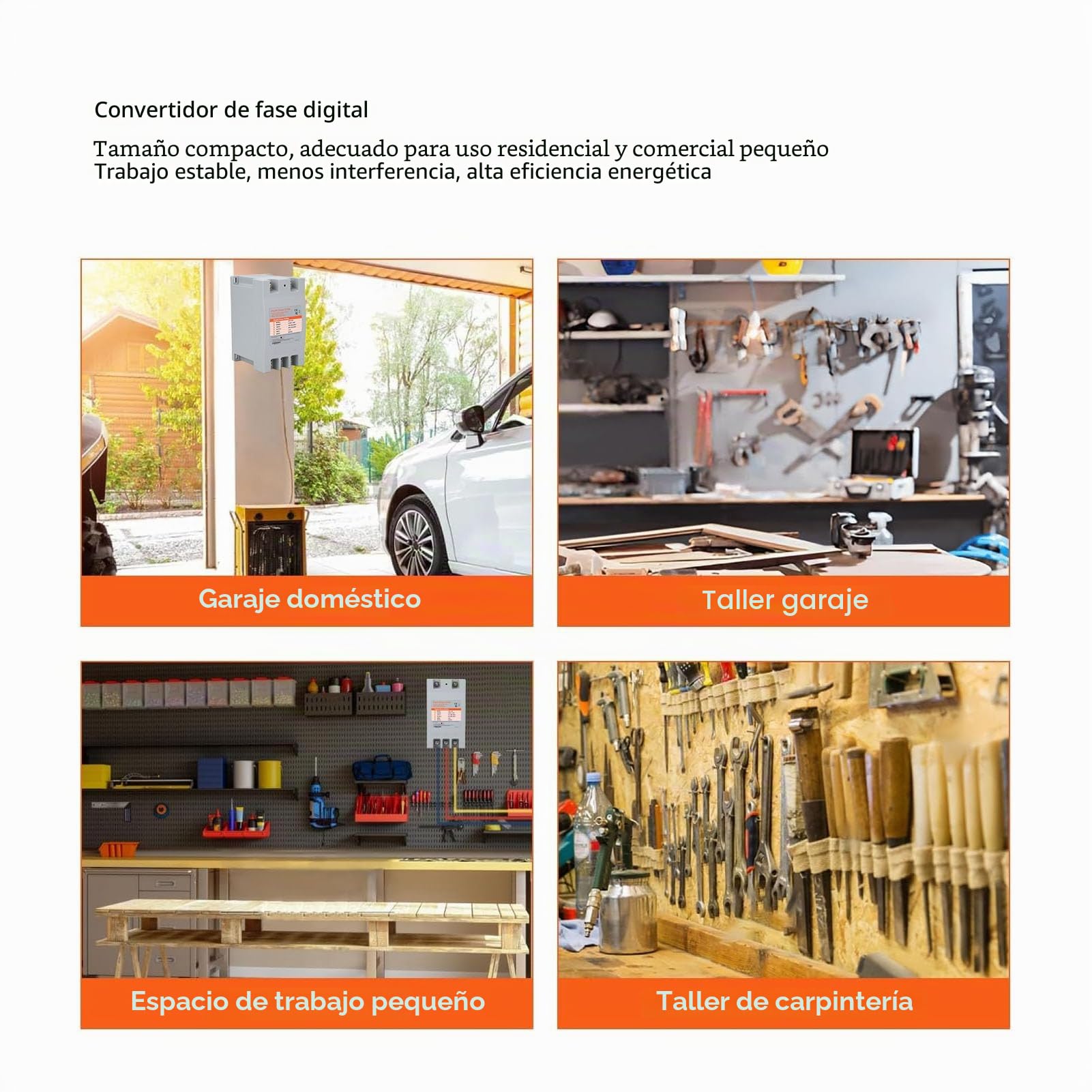 Srliya Convertidor de Fase Digital Convertidor Monofásico a Trifásico Desplazador de Fase Digital Industrial para Uso Residencial y Comercial