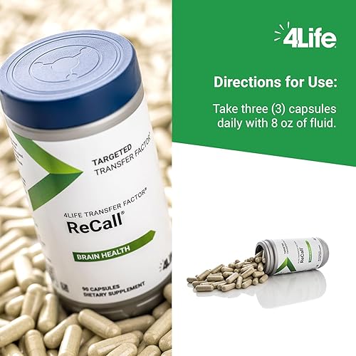 Miniatura 5 de 4Life Transfer Factor Recall - Apoya la salud cerebral, la memoria y el aprendizaje con Ginkgo Biloba, Bacopa Monnieri y Huperzia - 90 cápsulas