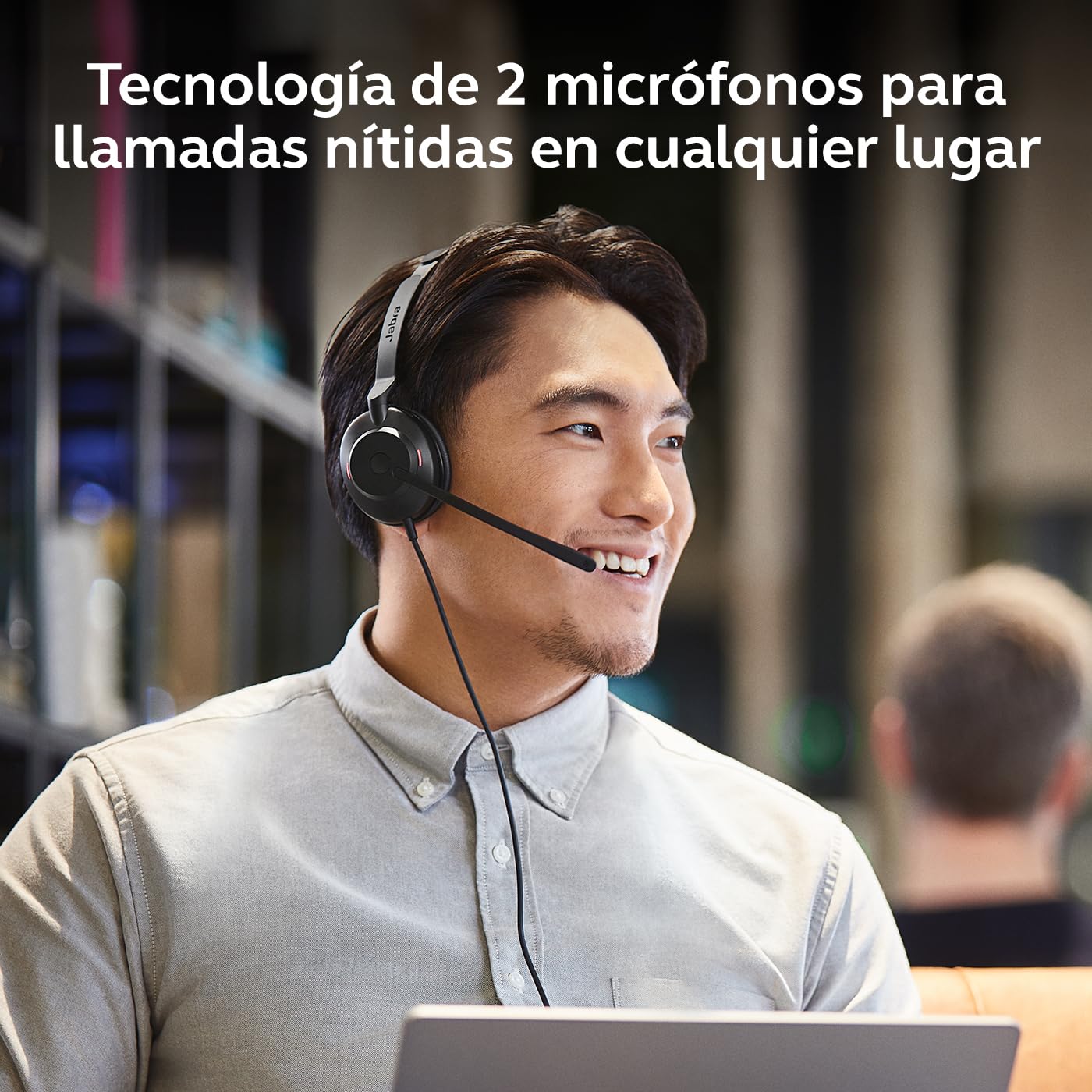 Auriculares supraaurales con cable Jabra Evolve2 30 SE para teléfonos, estéreo, negros, con cancelación de ruido y micrófono.